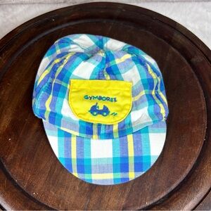 Vintage Gymboree Boys Blue Plaid Hat Size X-Small 90s Retro Preppy